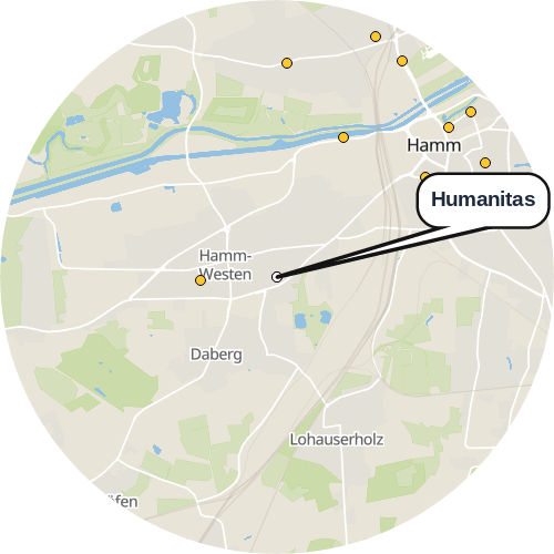 Kartenausschnitt für die Firma Humanitas