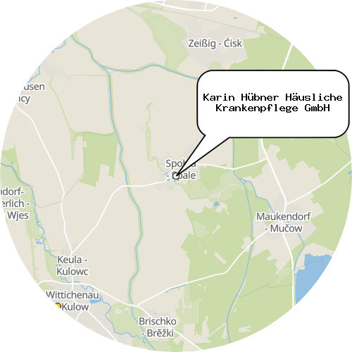 Kartenausschnitt für die Firma Karin Hübner Häusliche Krankenpflege GmbH