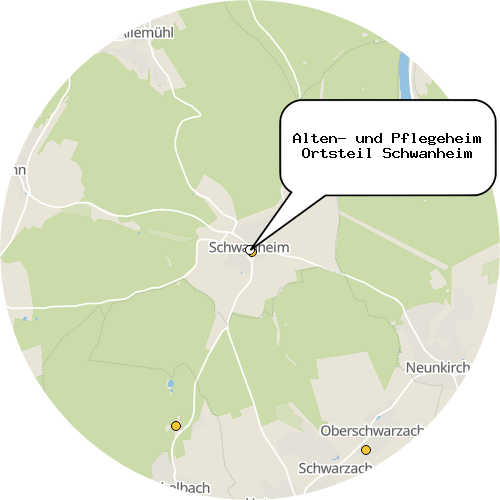 Kartenausschnitt für die Firma Alten- und Pflegeheim Ortsteil Schwanheim
