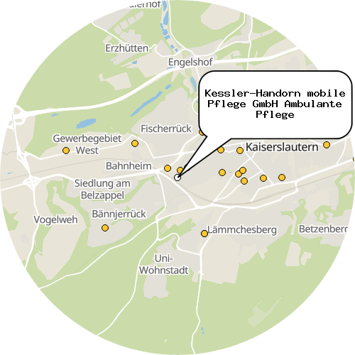 Kartenausschnitt für die Firma Kessler-Handorn mobile Pflege GmbH Ambulante Pflege