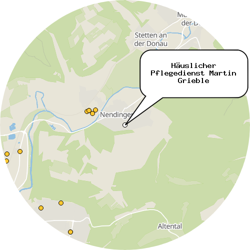 Kartenausschnitt für die Firma Häuslicher Pflegedienst Martin Grieble