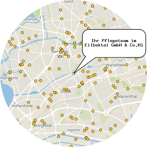Kartenausschnitt für die Firma Ihr Pflegeteam im Eilbektal GmbH & Co.KG