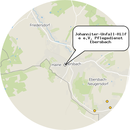 Kartenausschnitt für die Firma Johanniter-Unfall-Hilfe e.V. Pflegedienst Ebersbach