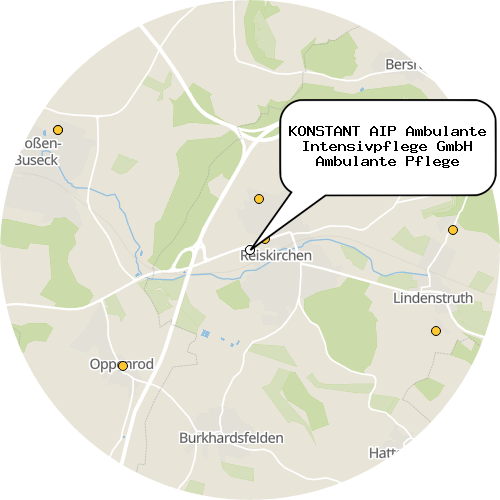 Kartenausschnitt für die Firma KONSTANT AIP Ambulante Intensivpflege GmbH Ambulante Pflege