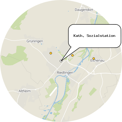 Kartenausschnitt für die Firma Kath. Sozialstation