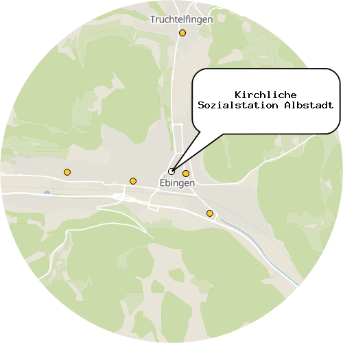 Kartenausschnitt für die Firma Kirchliche Sozialstation Albstadt