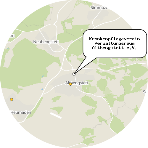 Kartenausschnitt für die Firma Krankenpflegeverein Verwaltungsraum Althengstett e.V.