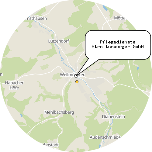 Kartenausschnitt für die Firma Pflegedienste Streitenberger GmbH