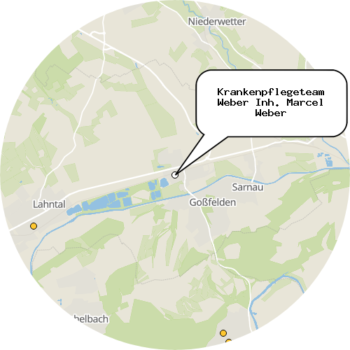 Kartenausschnitt für die Firma Krankenpflegeteam Weber Inh. Marcel Weber