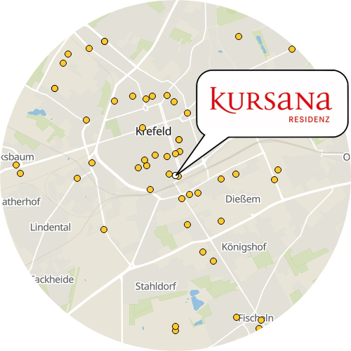Kartenausschnitt für die Firma Kursana Residenz Krefeld