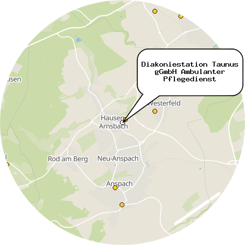 Kartenausschnitt für die Firma Diakoniestation Taunus gGmbH Ambulanter Pflegedienst