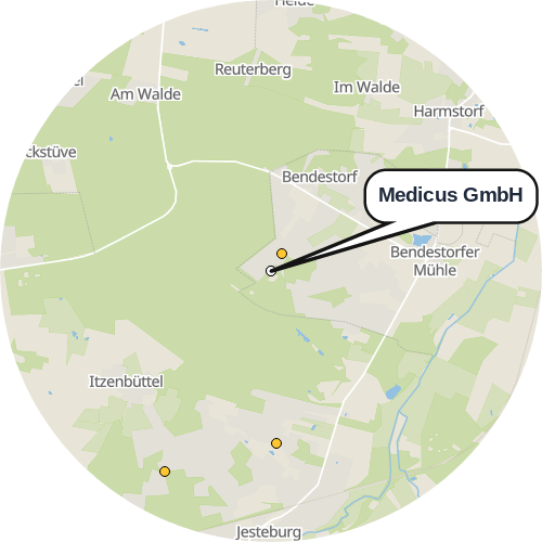 Kartenausschnitt für die Firma Medicus GmbH