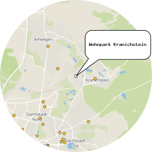 Kartenausschnitt für die Firma Wohnpark Kranichstein