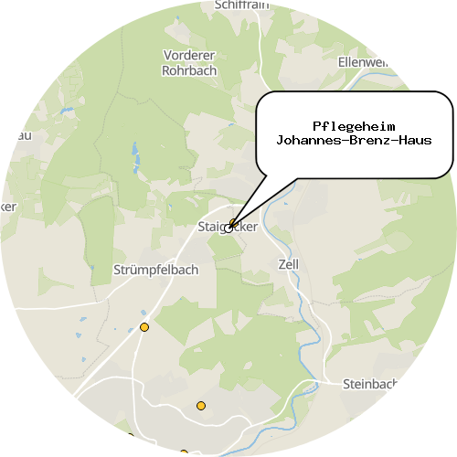 Kartenausschnitt für die Firma Pflegeheim Johannes-Brenz-Haus