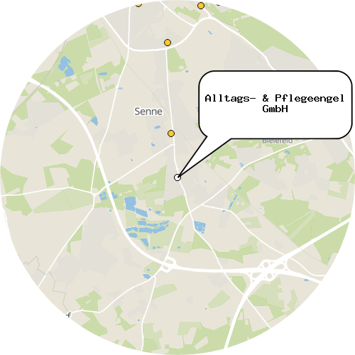 Kartenausschnitt für die Firma Alltags- & Pflegeengel GmbH
