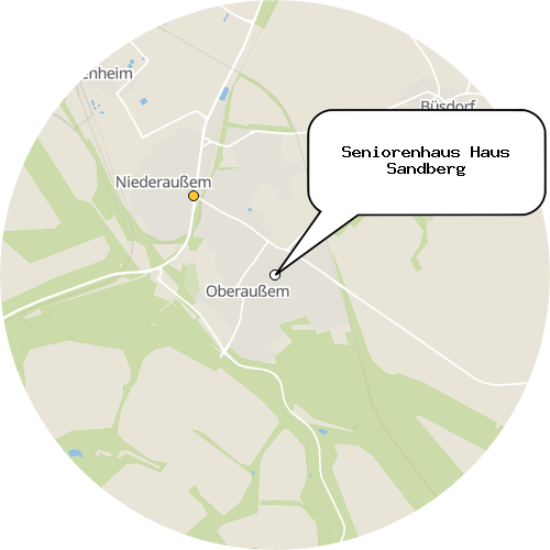 Kartenausschnitt für die Firma Seniorenhaus Haus Sandberg