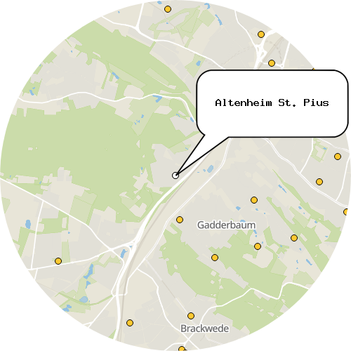 Kartenausschnitt für die Firma Altenheim St. Pius