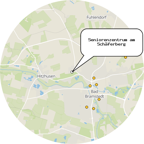 Kartenausschnitt für die Firma Seniorenzentrum am Schäferberg