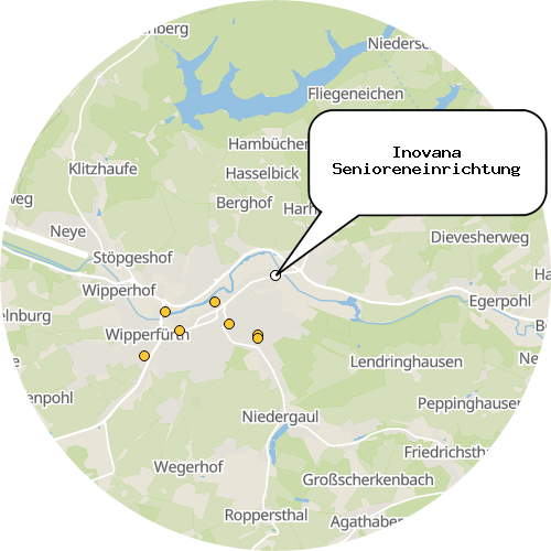 Kartenausschnitt für die Firma Inovana Senioreneinrichtung