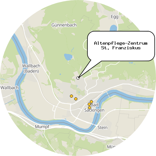 Kartenausschnitt für die Firma Altenpflege-Zentrum St. Franziskus