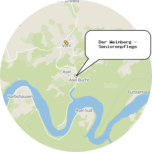 Kartenausschnitt für die Firma Der Weinberg - Seniorenpflege
