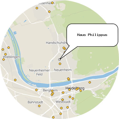 Kartenausschnitt für die Firma Haus Philippus