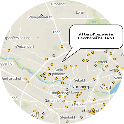 Kartenausschnitt für die Firma Altenpflegeheim Lerchenbühl GmbH
