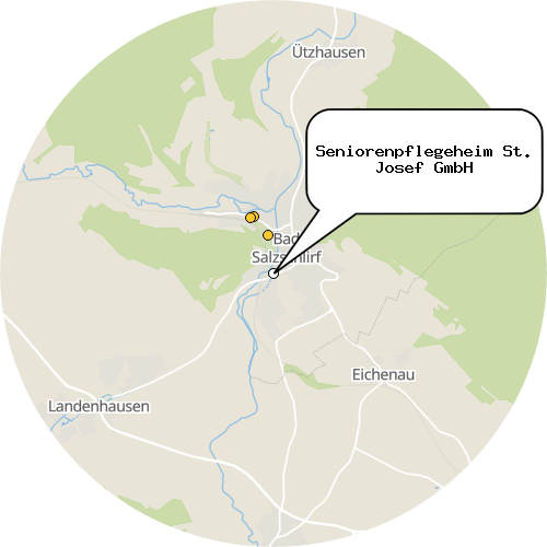 Kartenausschnitt für die Firma Seniorenpflegeheim St. Josef GmbH