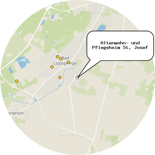 Kartenausschnitt für die Firma Altenwohn- und Pflegeheim St. Josef