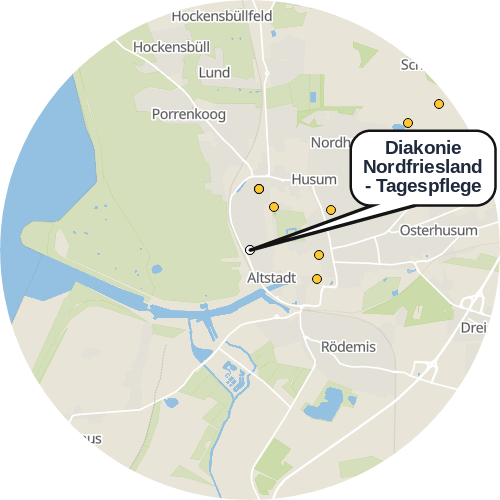 Kartenausschnitt für die Firma Diakonie Nordfriesland - Tagespflege