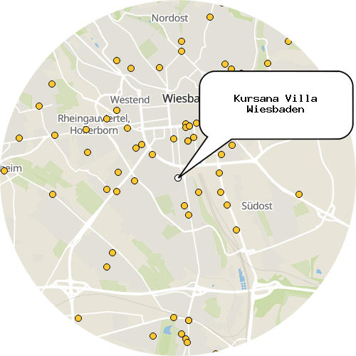 Kartenausschnitt für die Firma Kursana Villa Wiesbaden