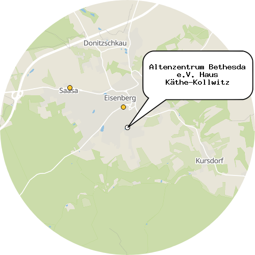 Kartenausschnitt für die Firma Altenzentrum Bethesda e.V. Haus Käthe-Kollwitz