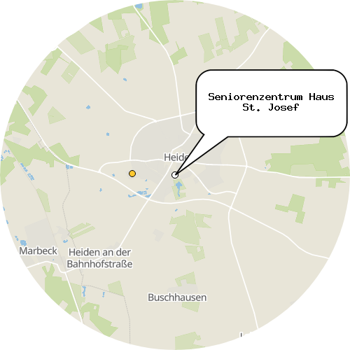 Kartenausschnitt für die Firma Seniorenzentrum Haus St. Josef