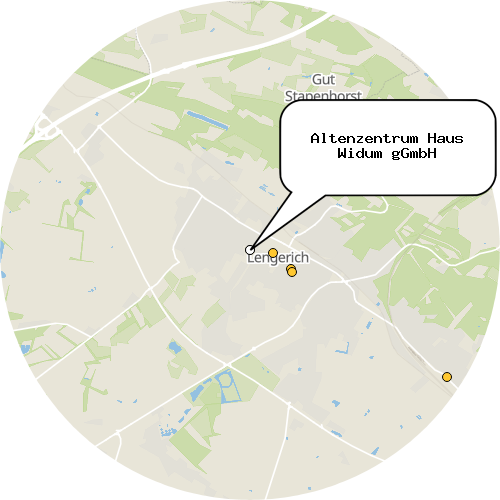 Kartenausschnitt für die Firma Altenzentrum Haus Widum gGmbH