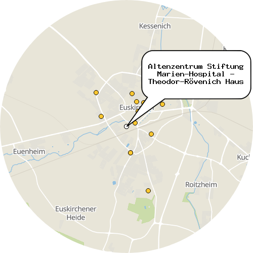 Kartenausschnitt für die Firma Altenzentrum Stiftung Marien-Hospital - Theodor-Rövenich Haus
