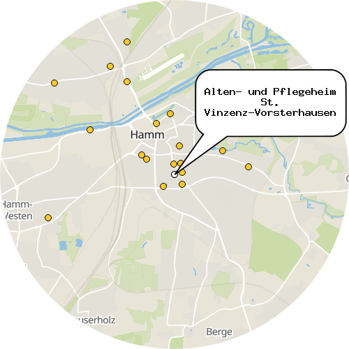 Kartenausschnitt für die Firma Alten- und Pflegeheim St. Vinzenz-Vorsterhausen