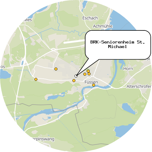 Kartenausschnitt für die Firma BRK-Seniorenheim St. Michael