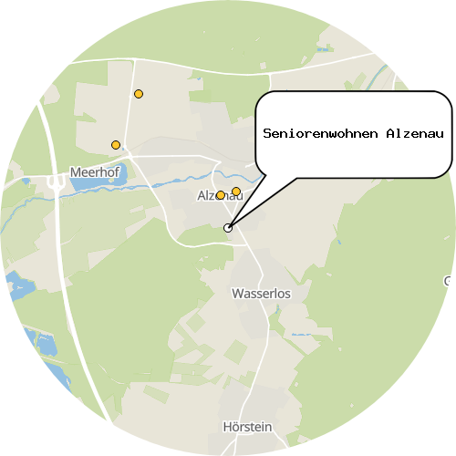 Kartenausschnitt für die Firma Seniorenwohnen Alzenau