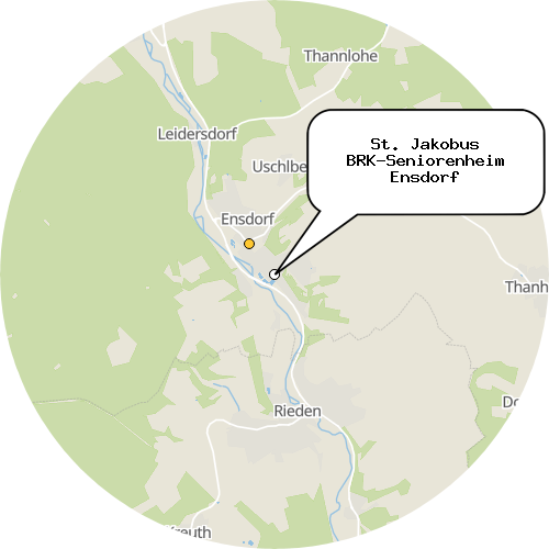 Kartenausschnitt für die Firma St. Jakobus BRK-Seniorenheim Ensdorf