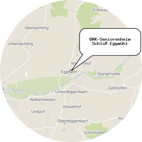 Kartenausschnitt für die Firma BRK-Seniorenheim Schloß Eggmühl
