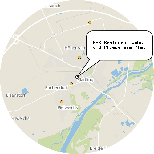Kartenausschnitt für die Firma BRK Senioren- Wohn- und Pflegeheim Plat