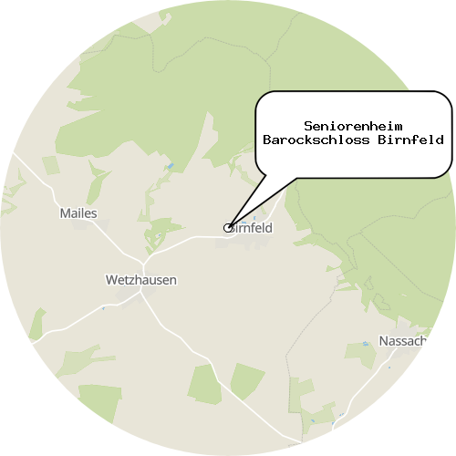 Kartenausschnitt für die Firma Seniorenheim Barockschloss Birnfeld