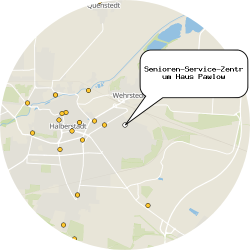 Kartenausschnitt für die Firma Senioren-Service-Zentrum Haus Pawlow