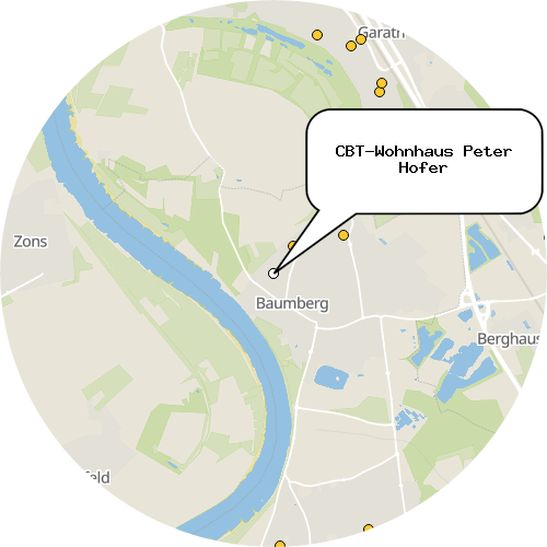 Kartenausschnitt für die Firma CBT-Wohnhaus Peter Hofer