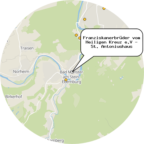 Kartenausschnitt für die Firma Franziskanerbrüder vom Heiligen Kreuz e.V - St. Antoniushaus