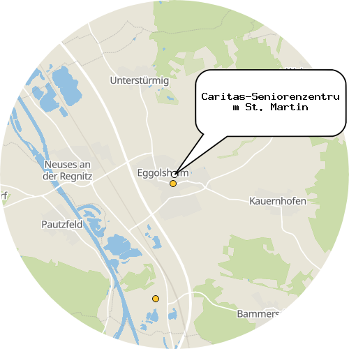 Kartenausschnitt für die Firma Caritas-Seniorenzentrum St. Martin