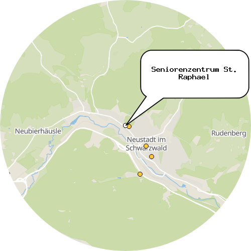 Kartenausschnitt für die Firma Seniorenzentrum St. Raphael