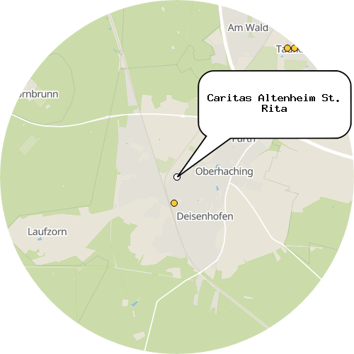 Kartenausschnitt für die Firma Caritas Altenheim St. Rita