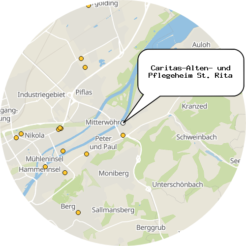 Kartenausschnitt für die Firma Caritas-Alten- und Pflegeheim St. Rita