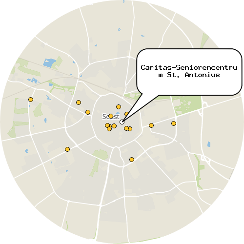 Kartenausschnitt für die Firma Caritas-Seniorencentrum St. Antonius